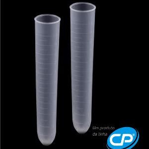 Tubo cônico PP 12ml manual/automação graduado - 18010PPAM2 - Tubo + tampa vermelha (pt/100)