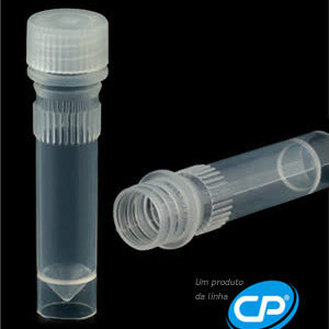 Tubo para congelamento 12x48mm rosca externa não graduado 2ml - 1806RI2V - Tampa cor verde