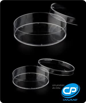 Placa de petri 60x15mm PS Lisa - Não estéril (Sala limpa)