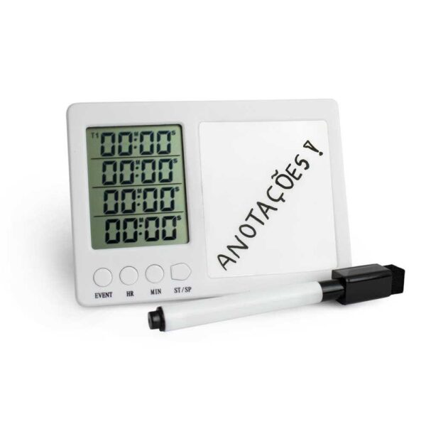 TIMER DIGITAL COM 4 CANAIS INDEPENDENTES E QUADRO BRANCO