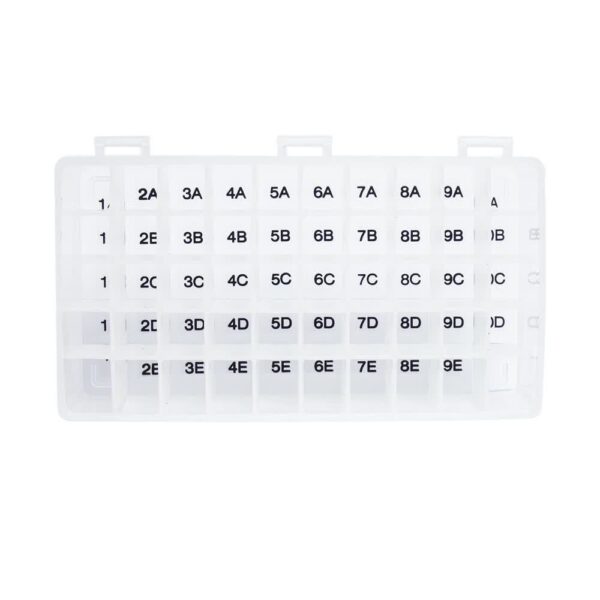 RACK 50 TUBOS CRIOGÊNICOS/MICROTUBOS 1,5 ML A 2,0 ML. TRANSPARENTE