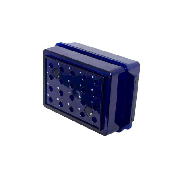 RACK TERMOESTÁVEL DUPLA FACE PARA 20 TUBOS DE 2 E 0,5 ML