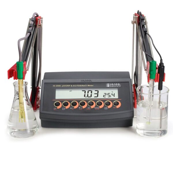 Medidor de Bancada para pH/mV/ISE e EC/TDS/Salinidade