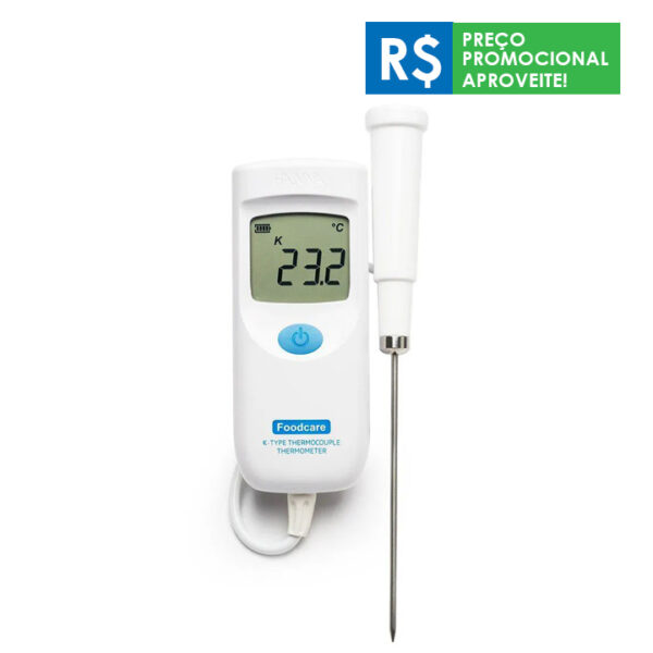 Termômetro termopar tipo K Foodcare com sonda fixa