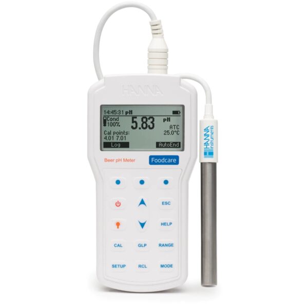 Medidor Portátil Profissional de pH para Cerveja