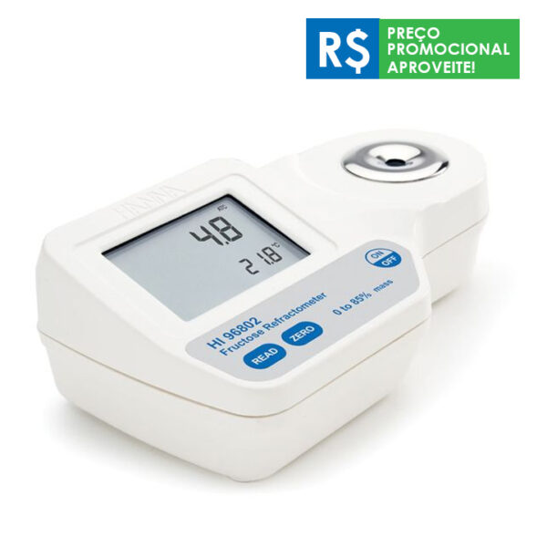 Refratômetro digital para medição de % de frutose por análise de peso