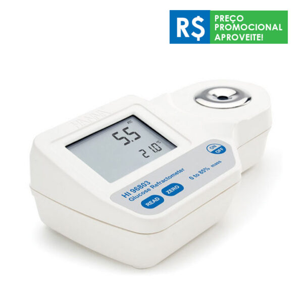 Refratômetro digital para medição de % de glicose por análise de peso