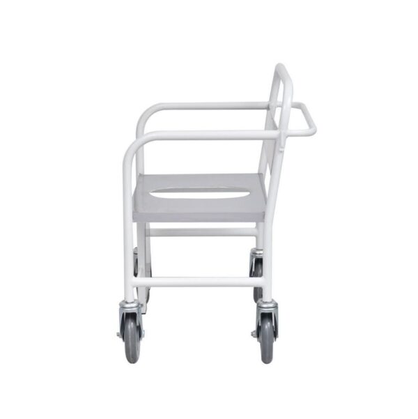 CADEIRA DE RODAS PARA BANHO OBESO INOX - SALUTEM MÓVEIS HOSPITALARES - Imagem 4