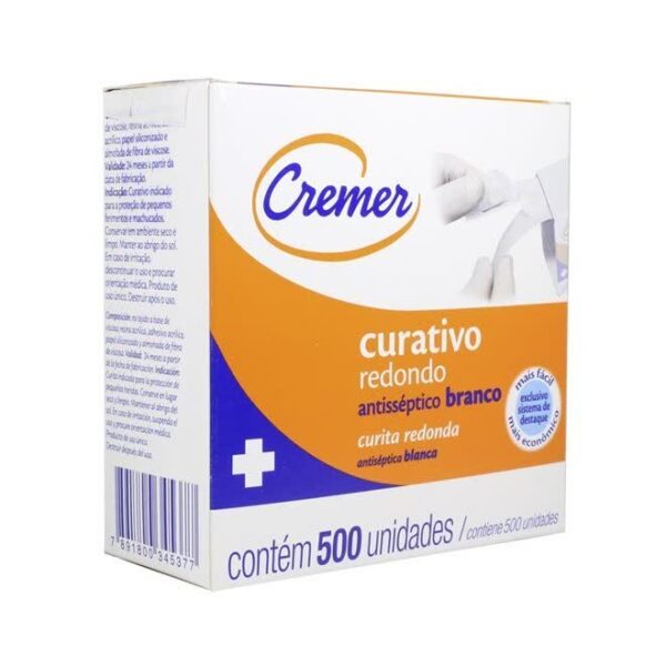 CURATIVO STOPPER BRANCO CAIXA C/500 CREMER