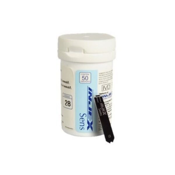 TIRAS DE TESTE PARA GLICEMIA (GLICOSE) SENS II INJEX C/ 100 TESTES - Imagem 2