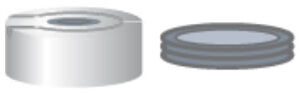 TAMPA PRESSAO ALUM.N20 AB.8MM SEP.BOR/PTFE(PHARMA-FIX) C/100