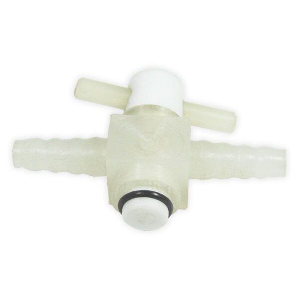 Torneira Reta 2 Vias em Polipropileno Plug em Teflon