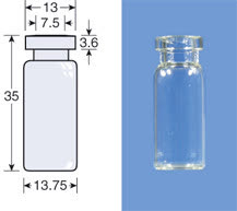 VIAL S/R N13-2 BRANCO 13,75X35MM 2ML C/100PC