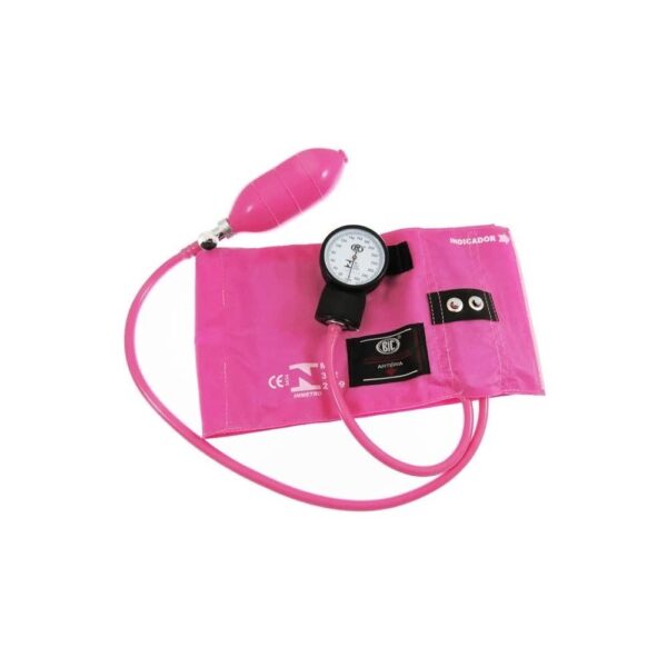 APARELHO DE PRESSÃO BIC ADULTO NYLON METAL + ESTETO ROSA BIC CJ0311