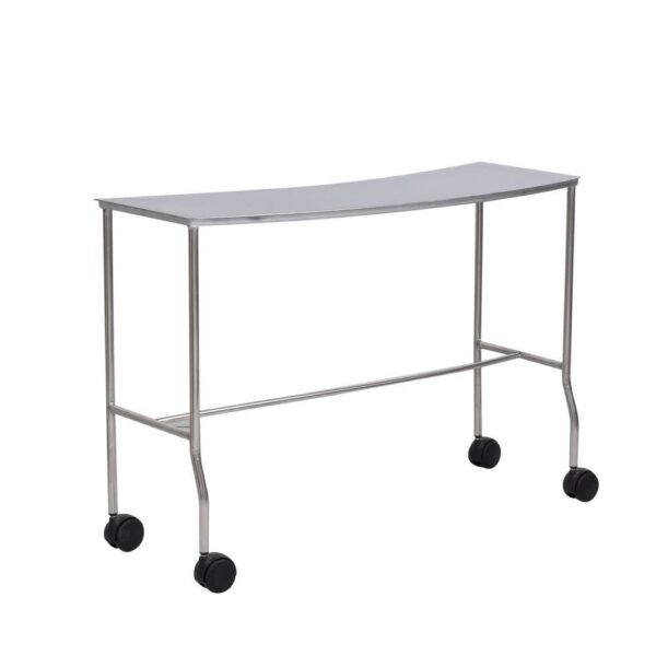 MESA SEMI-CIRCULAR INOX SEM PRATELEIRA - SALUTEM