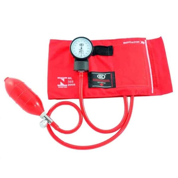 APARELHO DE PRESSÃO ADULTO NYLON VELCRO VERMELHO BIC