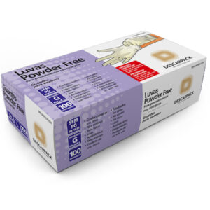 LUVA PROCEDIMENTO LÁTEX POWDER FREE (SEM TALCO) C/ 100 DESCARPACK