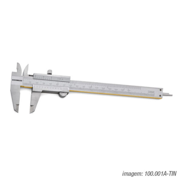 PAQUIMETROS UNIVERSAIS (GRADUACAO 0,05MM/1/128") 100.001A-TIN 150mm/6" - Imagem 3