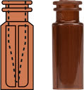 VIAL SNAP RING PP AMBAR N11 C/INS.VIDRO 11,6X32MM 0,2ML 100P