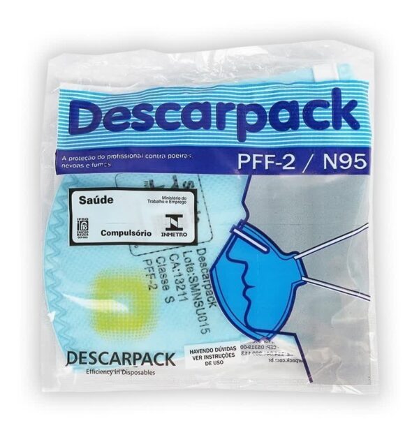 MÁSCARA PROTEÇÃO N95 PFF2 DESCARPACK