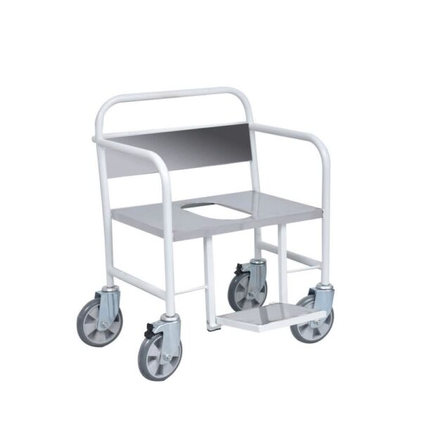 CADEIRA DE RODAS PARA BANHO OBESO INOX - SALUTEM MÓVEIS HOSPITALARES - Imagem 3