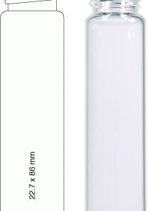 VIAL C/R N20 INCOLOR 22,7X86MM 24ML C/100PC