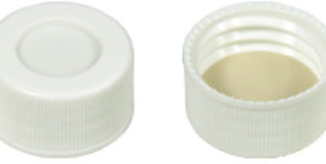 TAMPA ROSCA BRANCA N24 AB.CENTRAL SEP.SIL/PTFE C/100PC