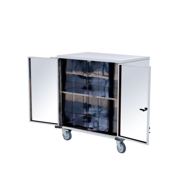 CARRO PARA TRANSPORTE DE MATERIAL / ROUPA INOX FECHADO - SALUTEM - Imagem 2