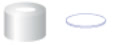 TAMPA PRESSAO ALUM.N8 T/AO SEP.PTFE BRANCO C/100PC