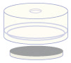 TAMPA PRESSAO PE N20 AB.CENT.4,3MM SEP.SOLTO BORR/PTFE C/100