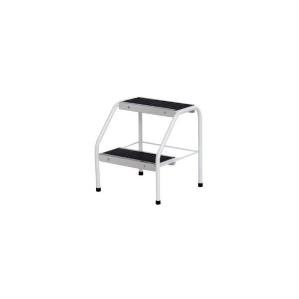 ESCADA DOIS DEGRAUS CINTA INOX PINTURA EPÓXI - SALUTEM