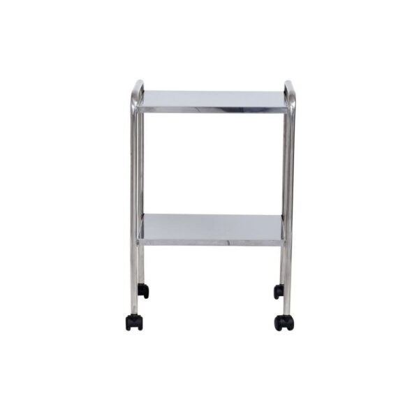 MESA AUXILIAR EM AÇO INOX 40X40X80CM COM RODÍZIO - SALUTEM - Imagem 2