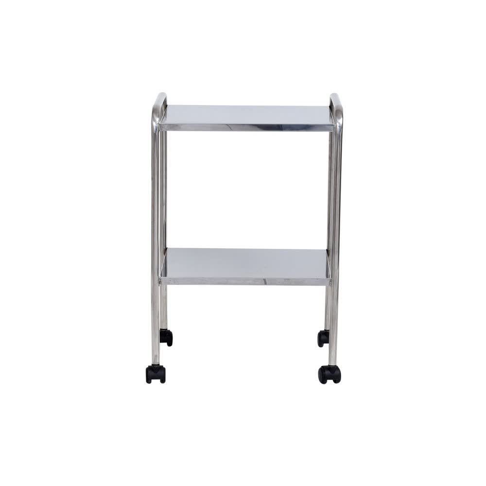MESA AUXILIAR EM AÇO INOX 40X40X80CM COM RODÍZIO - SALUTEM - Imagem 2