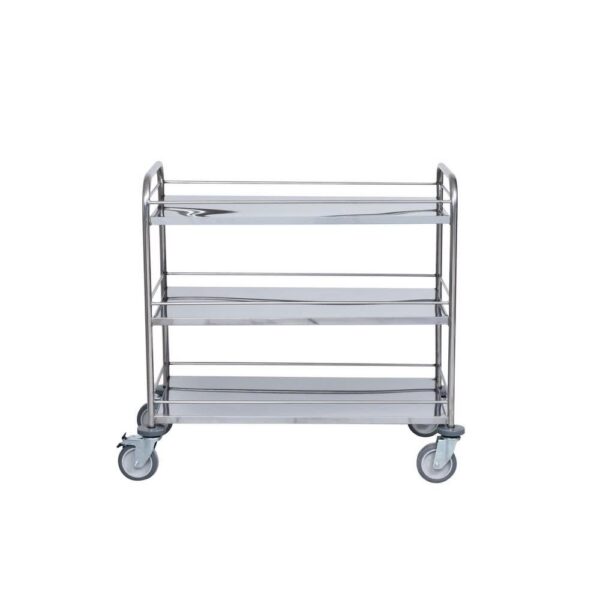 CARRO PARA TRANSPORTE DE MATERIAL EM AÇO INOX - SALUTEM - Imagem 2