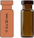 VIAL S/R N11-1 HP AMBAR C/ABERT.LARG.11,5X32,5MM 1,5ML 100