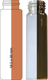 VIAL C/R N15 AMBAR 18,5X66MM 12ML C/100PC