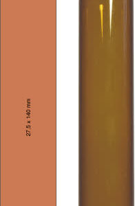 VIAL C/R N24(EPA) AMBAR 27,5X140MM 60ML C/100PC