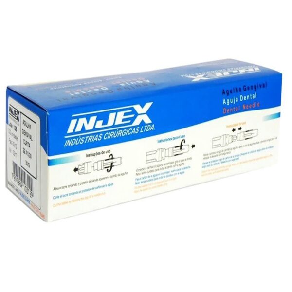 AGULHA GENGIVAL 30G EXTRA CURTA C/100 INJEX