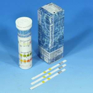 TESTE DE PISCINAS CL2 0-10MG/L ALC.0-240MG/L PH 6,4-8,4 C/50