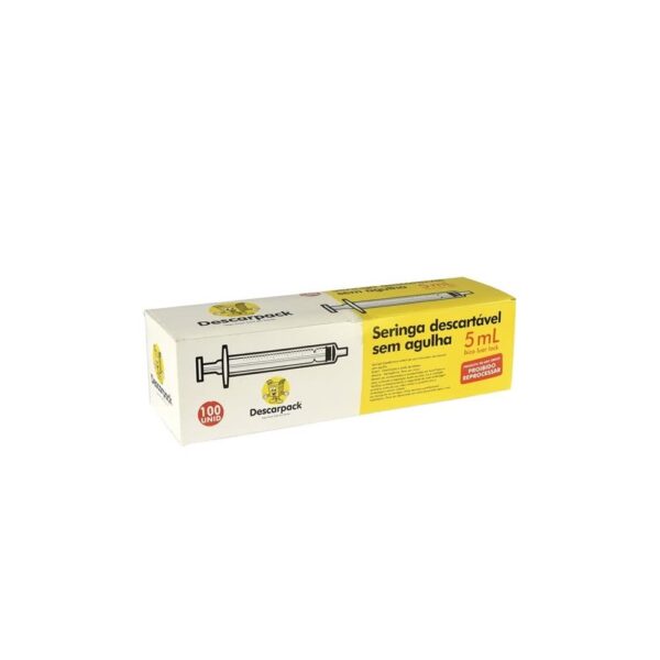 SERINGA DESCARTÁVEL LOCK 05 ML C/100 DESCARPACK - Imagem 2