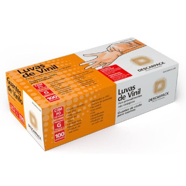 LUVA DE PROCEDIMENTO VINIL DESCARPACK C/100