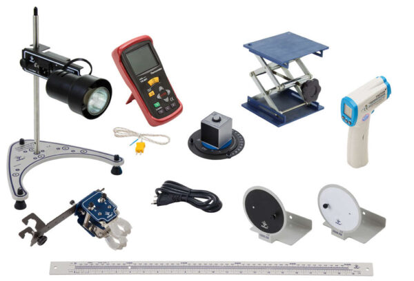 Conjunto Radiação Térmica, Cubo de Leslie, Placas Circulares e Termômetros Digitais - EQ180C