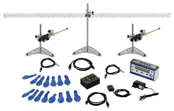 Conjunto Velocidade do som, Multicronômetro Digital com Rolagem, 12 funções, 2 sensores - EQ260B