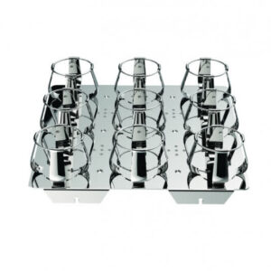 PLACA BASE COM 9 BRACADEIRAS DE INOX 9X500ML