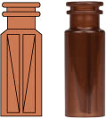 VIAL S/R N11-03 PP AMBAR C/INSERT EM PP 12X30MM 0,3ML C/100