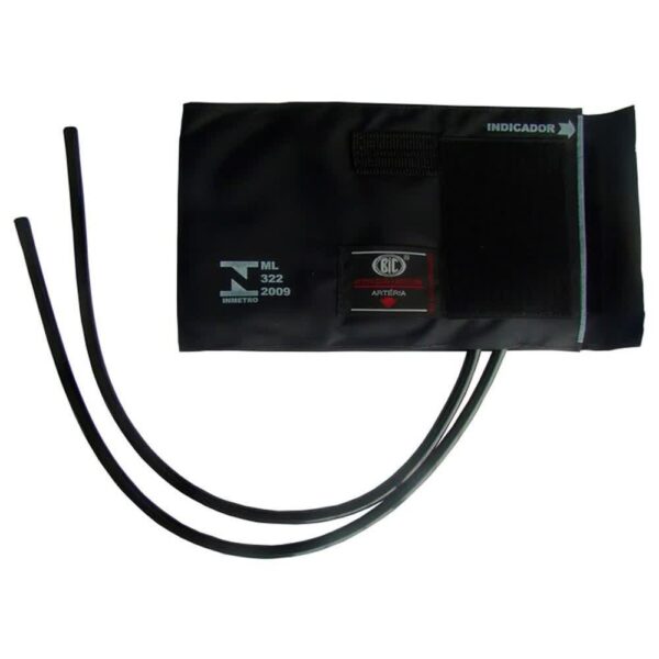 BRAÇADEIRA COM MANGUITO ADULTO NYLON VELCRO PRETO BIC