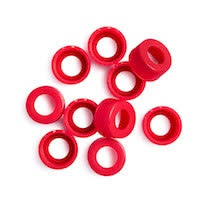 RED SCREW CAPS FOR 40ML VIALS C/100PC