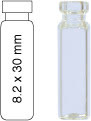 VIAL S/R N8-08 INCOLOR 8,2X30MM 0,8ML C/100PC