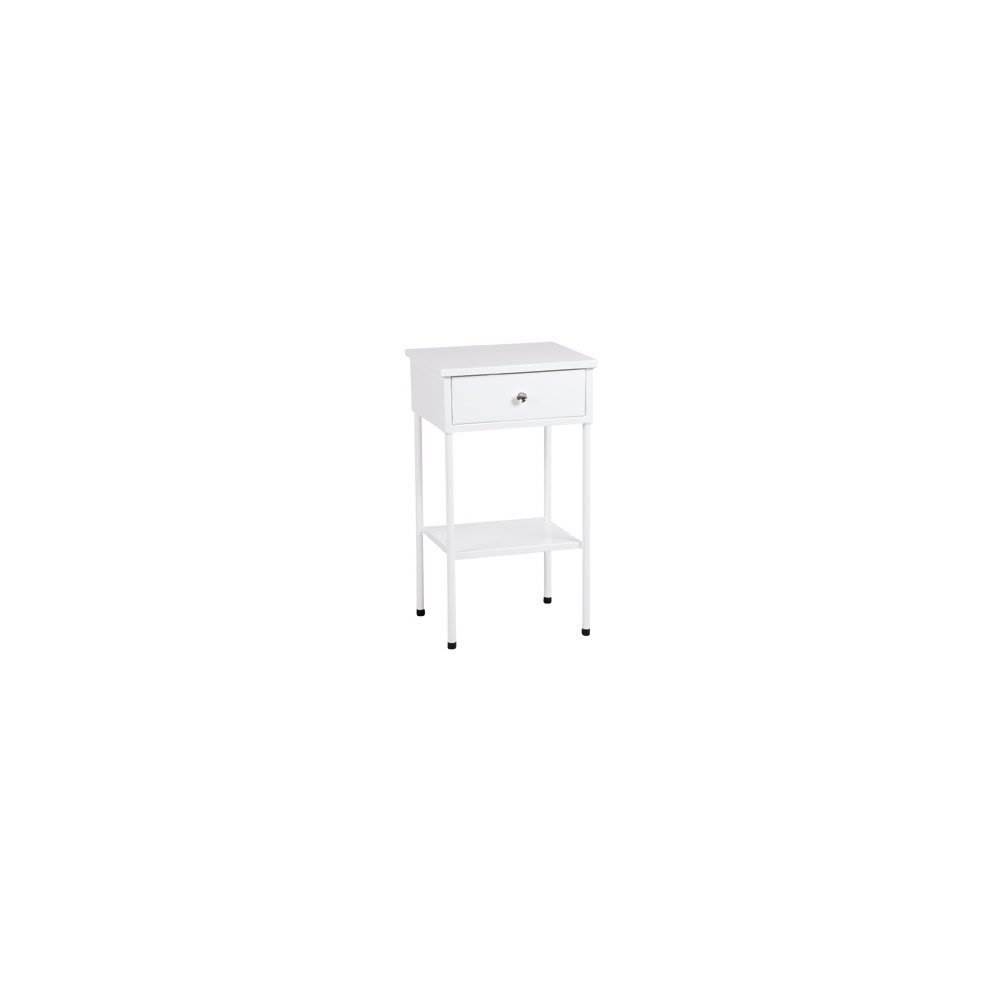 Mesa de cabeceira aberta pintada com gaveta