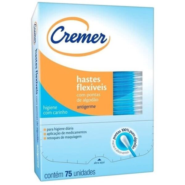 HASTES FLEXÍVEIS C/75 (cotonete) CREMER